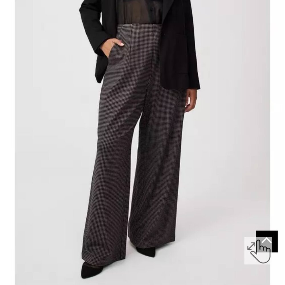 Torrid Black and White Wide Leg Pants